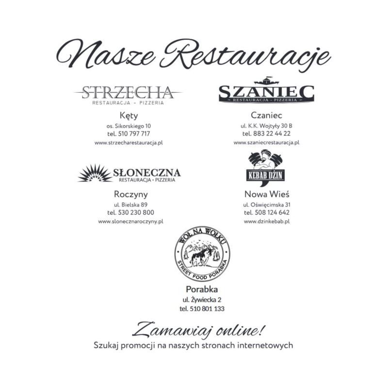 Torebki papierowe z uchem 320/220/250 z nadrukiem 250szt Nasze Restauracje 2