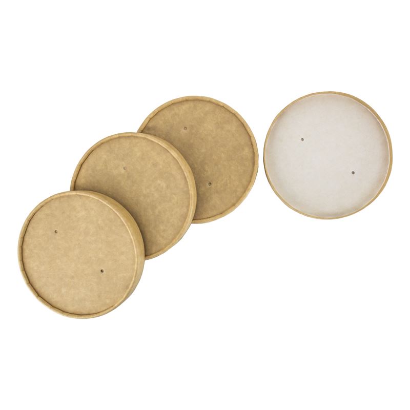 Pokrywka papierowa kraft/biała do pojemników 115mm 50szt