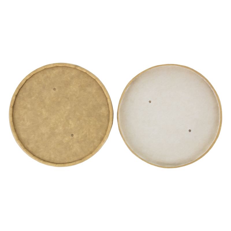 Pokrywka papierowa kraft/biała do pojemników 115mm 50szt