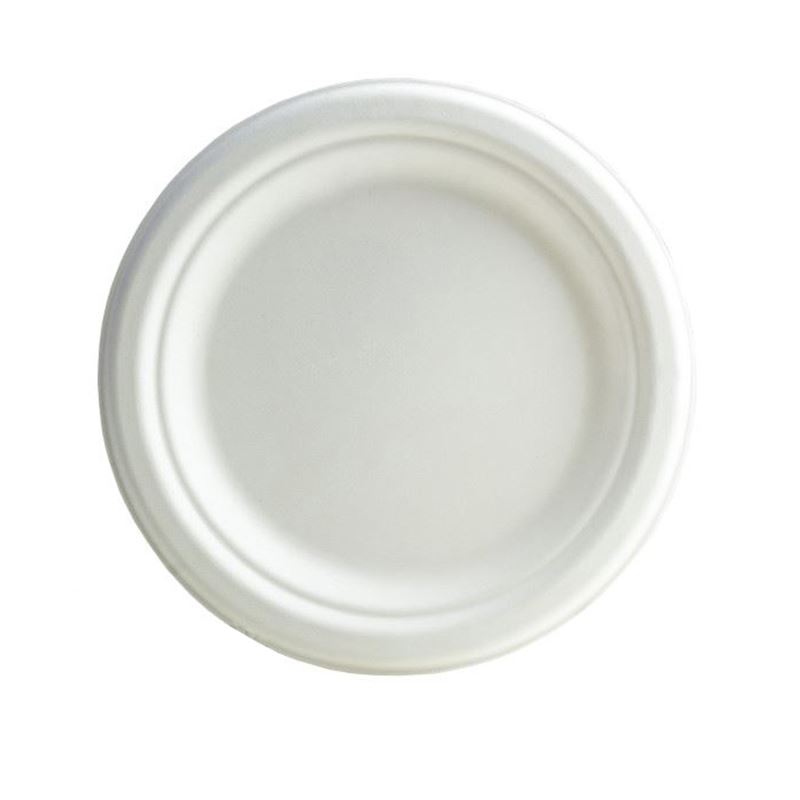 Talerz z trzciny cukrowej 18cm biały 125szt