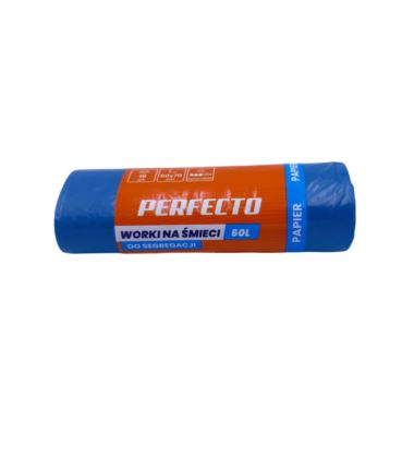 Worki na śmieci LDPE 60l niebieskie 10szt