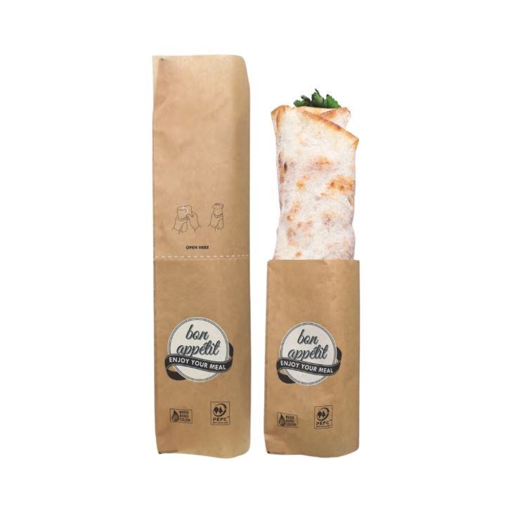 Torebka papierowa na wrap 40x12/26cm 1000szt