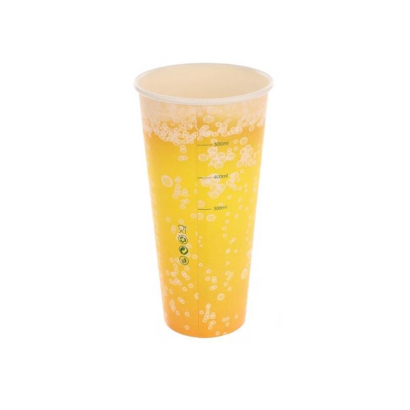 Kubek papierowy na piwo 500ml nadruk BEER 50szt