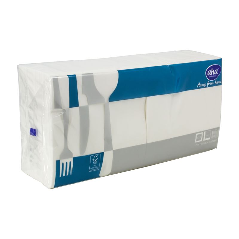 Serwetka 33x33 składana 1/4 2W biała 250szt