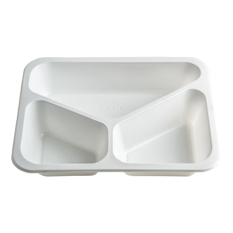 Pojemnik do zgrzewu 227x178x50 biały 3-dzielny 600szt