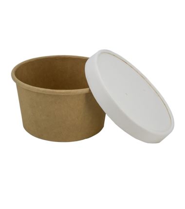 Miska papierowa na zupę 375ml 115mm kraft a'50