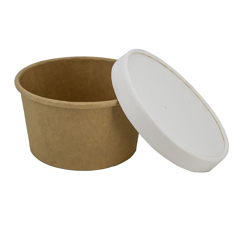 Miska papierowa na zupę 375ml 115mm kraft a'50