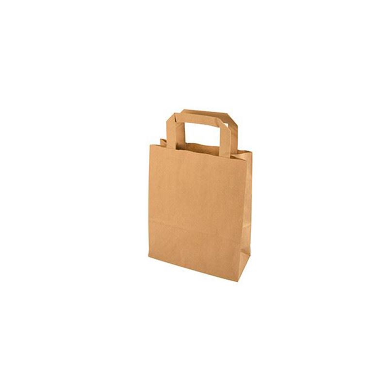 Torba papierowa brązowa z uchem płaskim 220x100x280 50szt