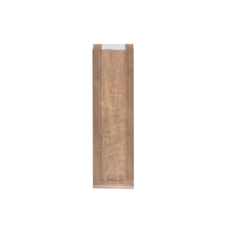 Torebka fałdowa z okienkiem papierowa brązowa 160x75/80x350 1000szt