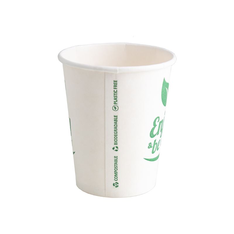 Kubek papierowy PLASTIC FREE 250ml 80mm z nadrukiem 60szt