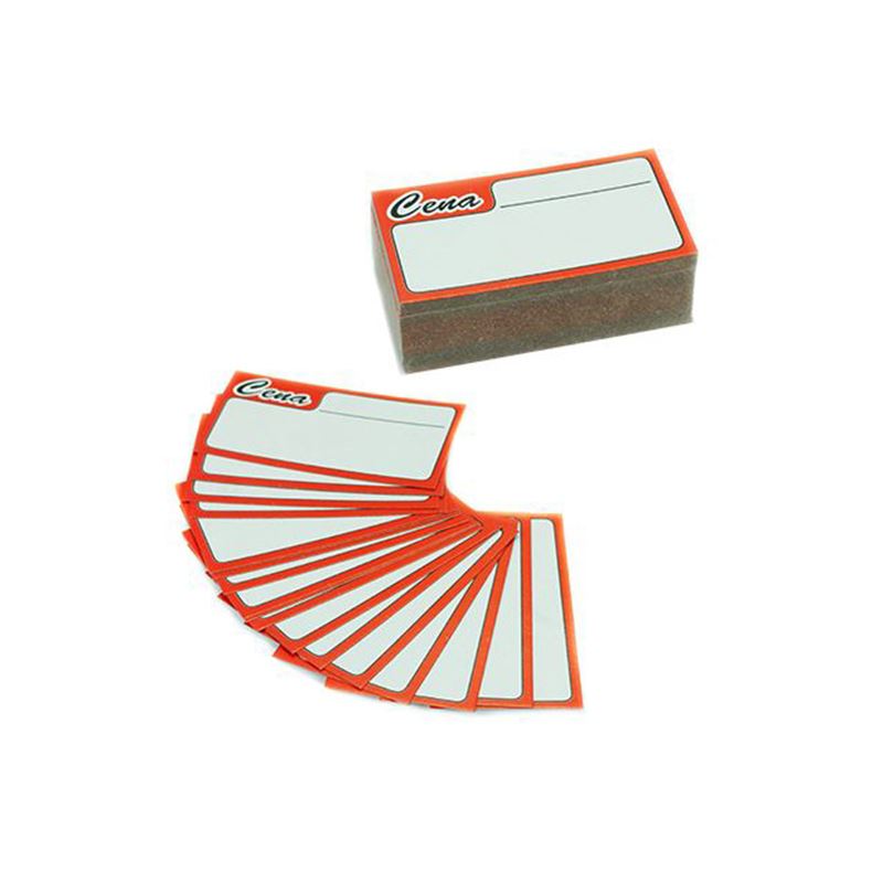 Cenówki kartonowe 6,8 x 3,7cm średnie 100szt