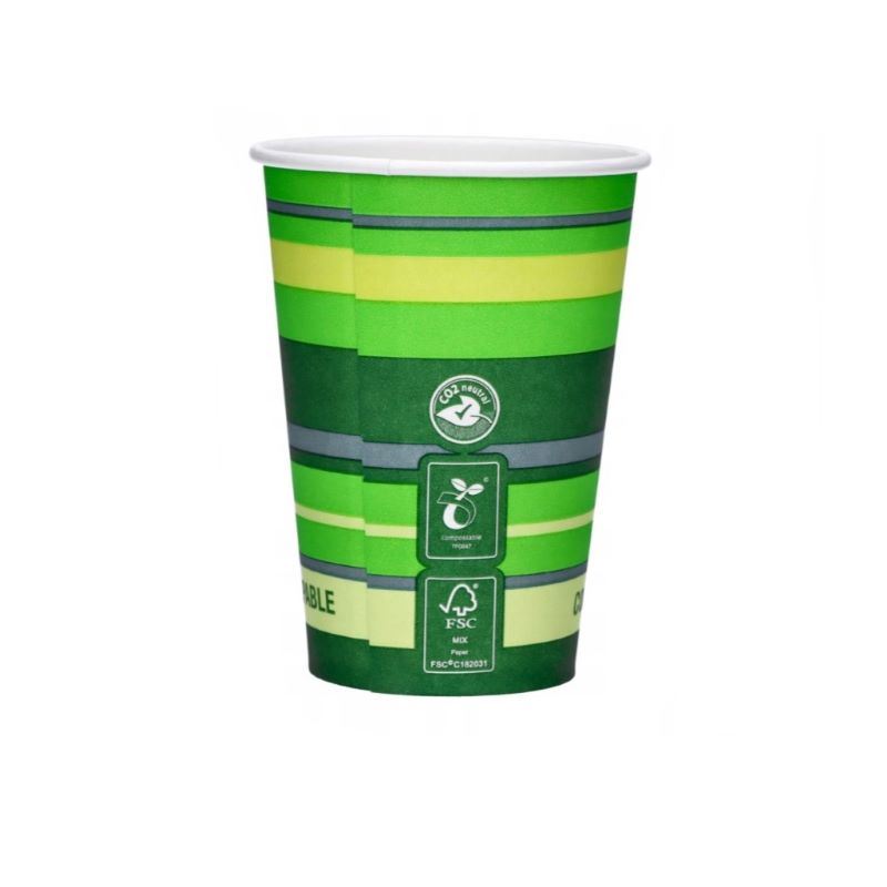 Kubek papierowy PLASTIC FREE Luxury 180/200ml 70mm z nadrukiem 100szt