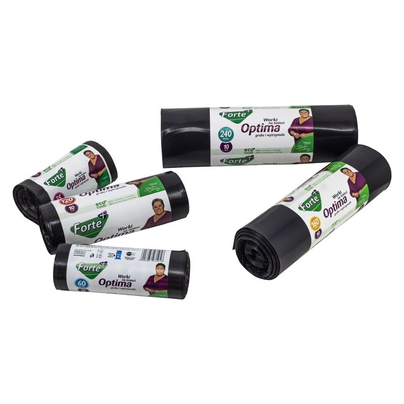 Worki na śmieci Forte+ Optima 35l LDPE czarne 15szt