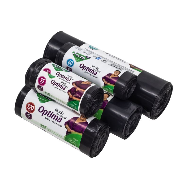 Worki na śmieci Forte+ Optima 35l LDPE czarne 15szt