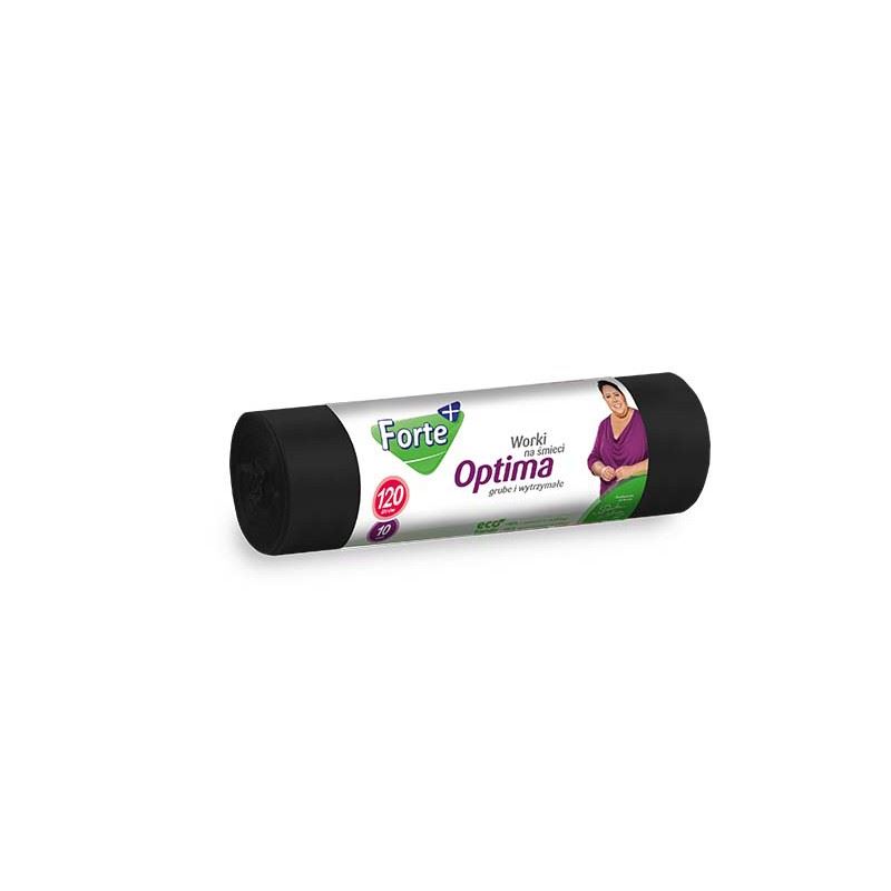 Worki na śmieci Forte+ Optima 120l LDPE czarne 10szt