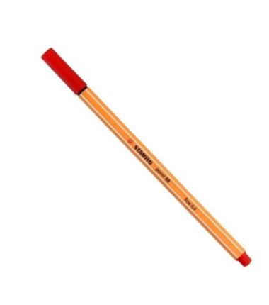 Cienkopis STABILO 0,4mm czerwony 10szt