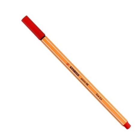 Cienkopis STABILO 0,4mm czerwony 10szt