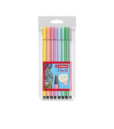 Flamastry pastelowe STABILO 68/8-01