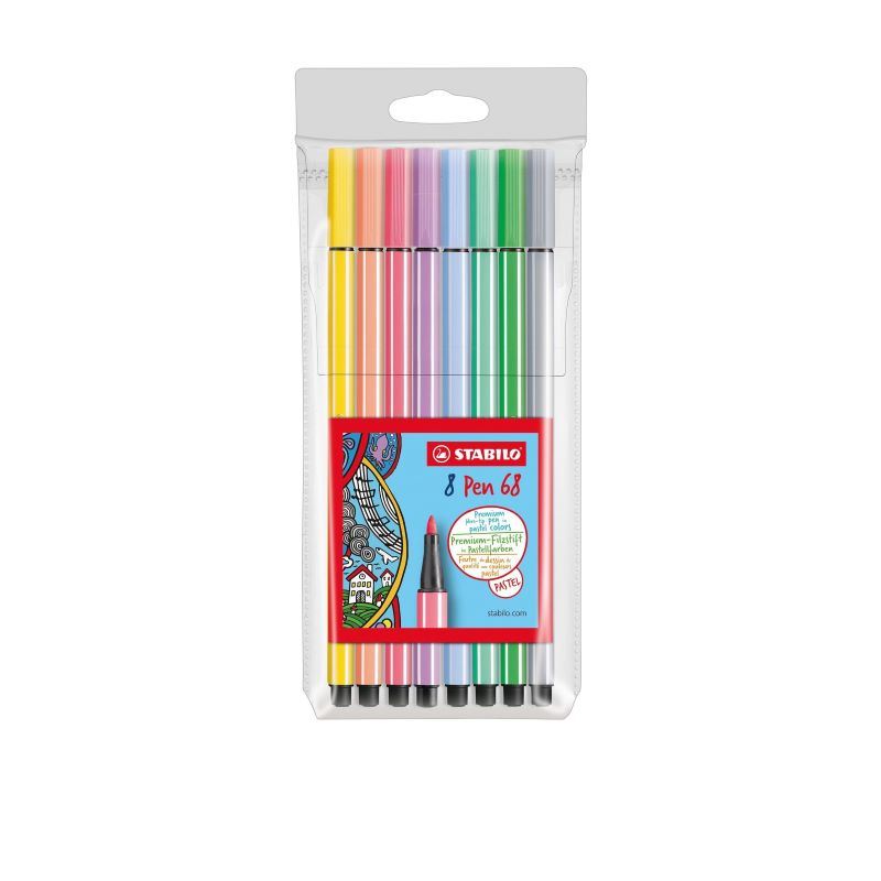 Flamastry pastelowe STABILO 68/8-01
