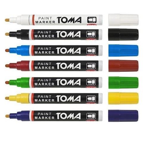 Marker olejowy TOMA okr. 2,5mm czerwony TO-440