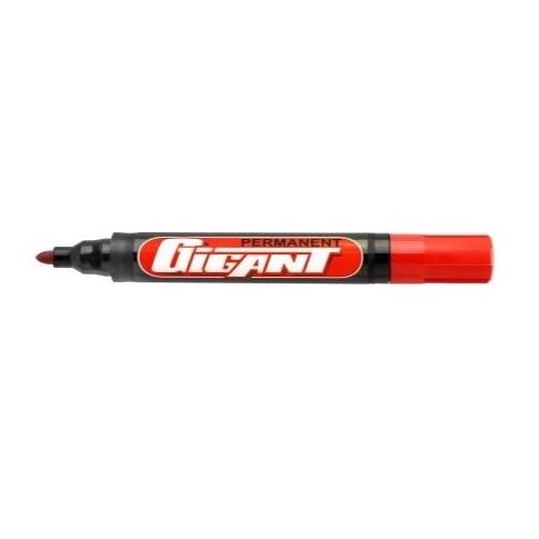 Marker permanentny KAMET Gigant czerwony 12szt