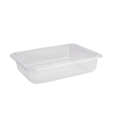 Pojemnik do zgrzewu 227x178x50 transparentny 1-dzielny żebrowany W1/621R 320 szt