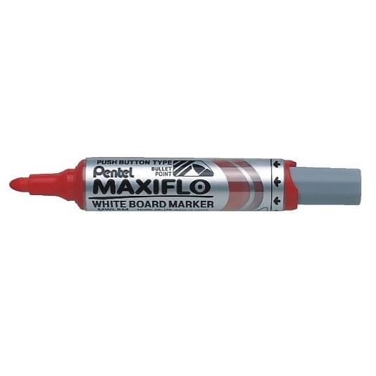 Marker czerwony suchościeralny Maxiflo Pentel 12szt