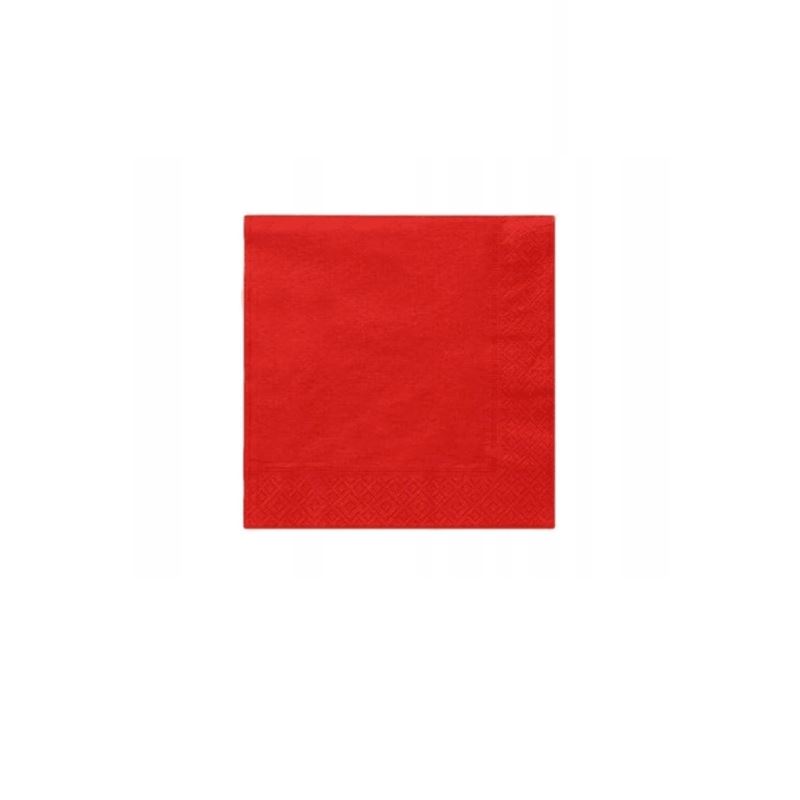 Serwetki 33x33 składane 1/4 2W czerwone 250szt