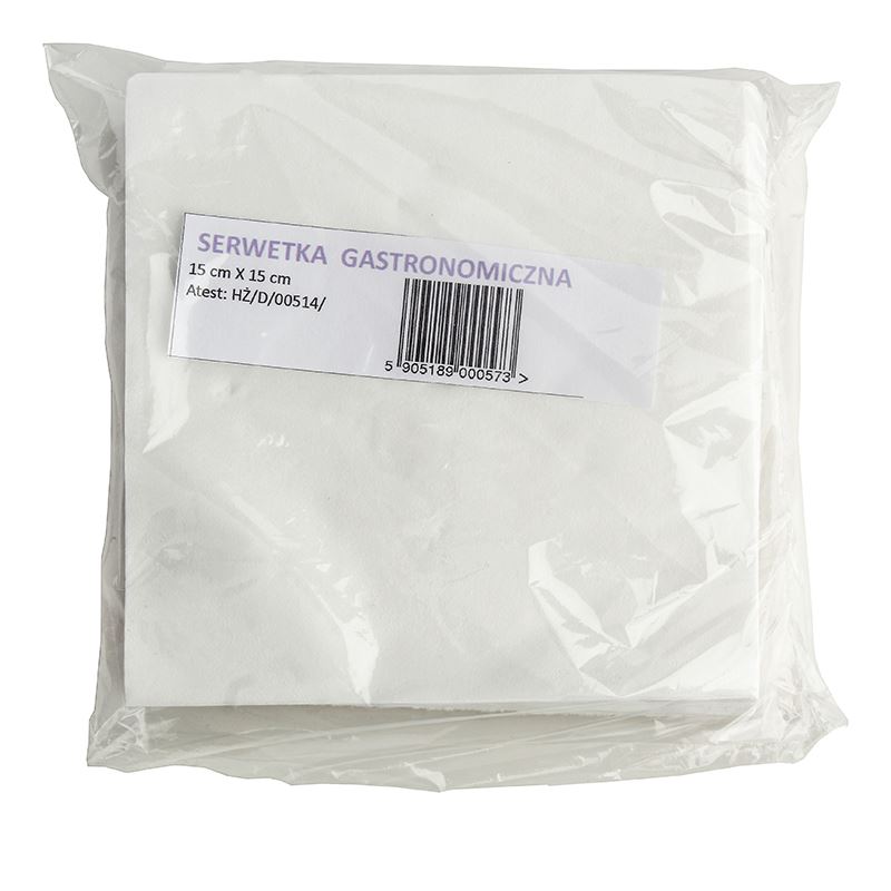 Serwetki gastronomiczne białe 15x15cm