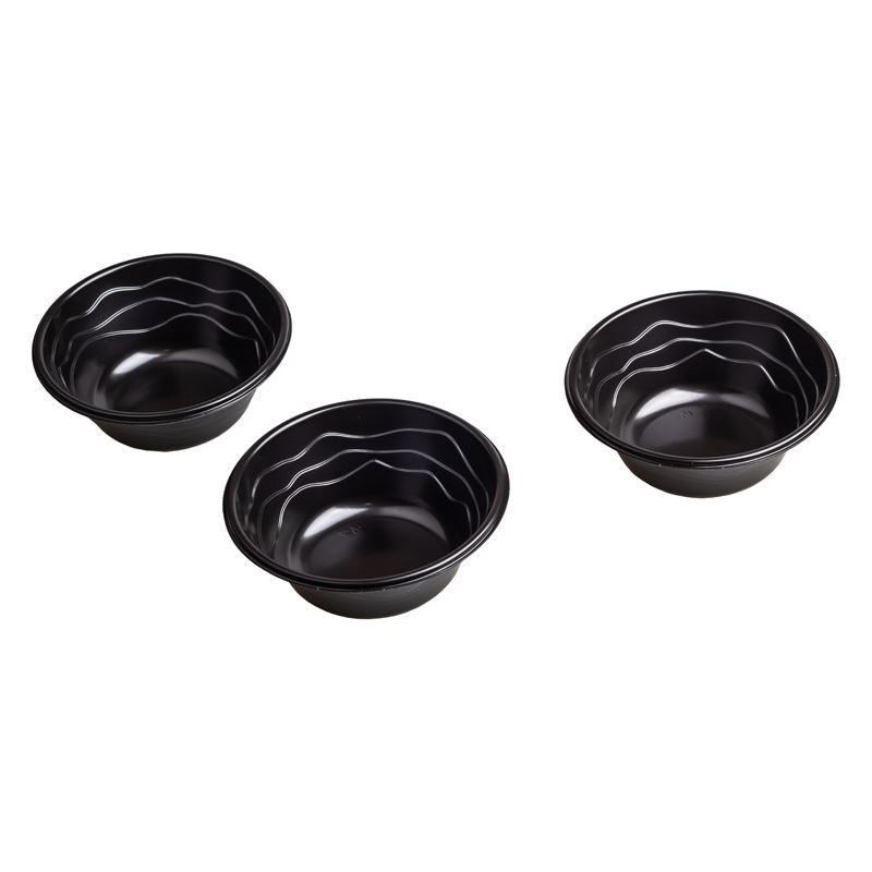 Miska wielorazowa czarna PP 400ml 20szt Guillin