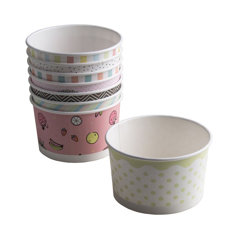 Miseczka papierowa na lody 245ml pastele 25szt