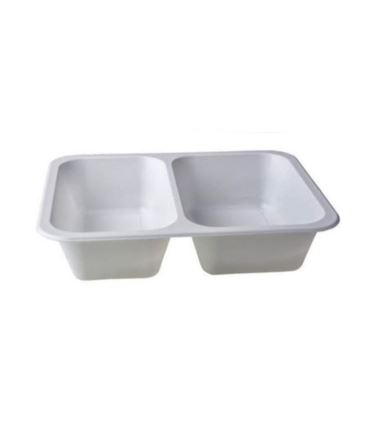 Pojemniki do zgrzewania biały 227x178x50mm 2dz 600szt