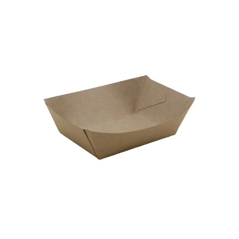 Tacka papierowa brązowa 250szt łódka S