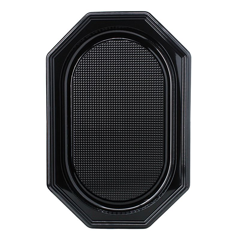 Patera cateringowa czarna PET 450mm 10szt