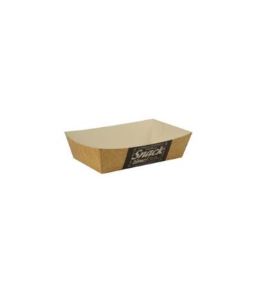 Tacka tekturowa KRAFT "łódka" na frytki 120x70x35 50szt