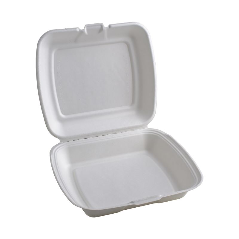 Menu box pojemnik z trzciny cukrowej jednokomorowe 230x205x40 50szt