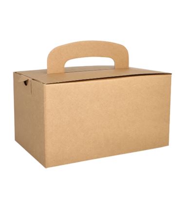 Pudełko kartonowe lunch box kraft 125x155x225mm 20szt