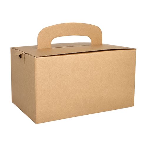 Pudełko kartonowe lunch box kraft 125x155x225mm 20szt