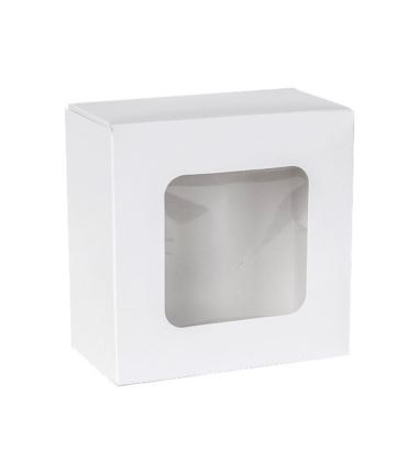 Pudełko cukiernicze 130x130x70mm białe z oknem 20szt