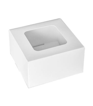 Pudełko cukiernicze 130x130x70mm białe z oknem 20szt