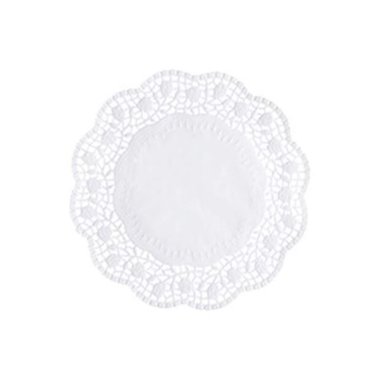 Serwetka ażurowa okrągła biała 20cm 100szt