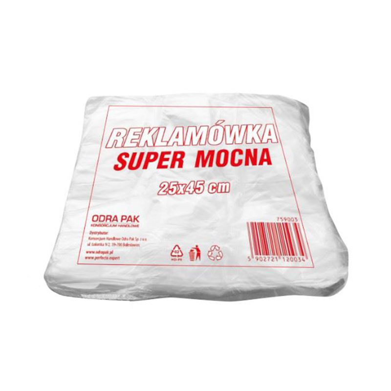 Reklamówki HDPE 25x45 białe 14my 120szt