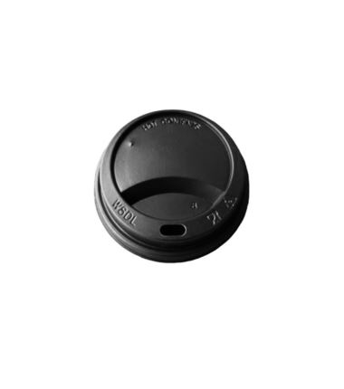 Dekiel PS 80mm czarny do kubka papierowego 50szt
