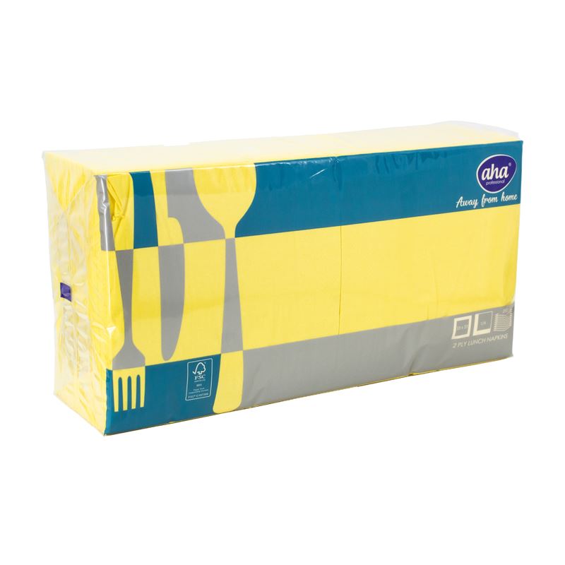 Serwetki 33x33 składane 1/4 2W żółte 250szt