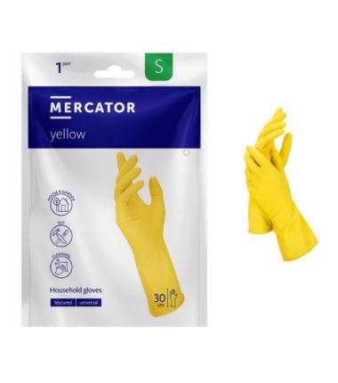 Rękawice gospodarcze gumowe S ideall yellow Mercator