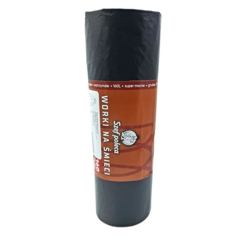 Worki na śmieci 120l LDPE czarne Szef Poleca 10szt