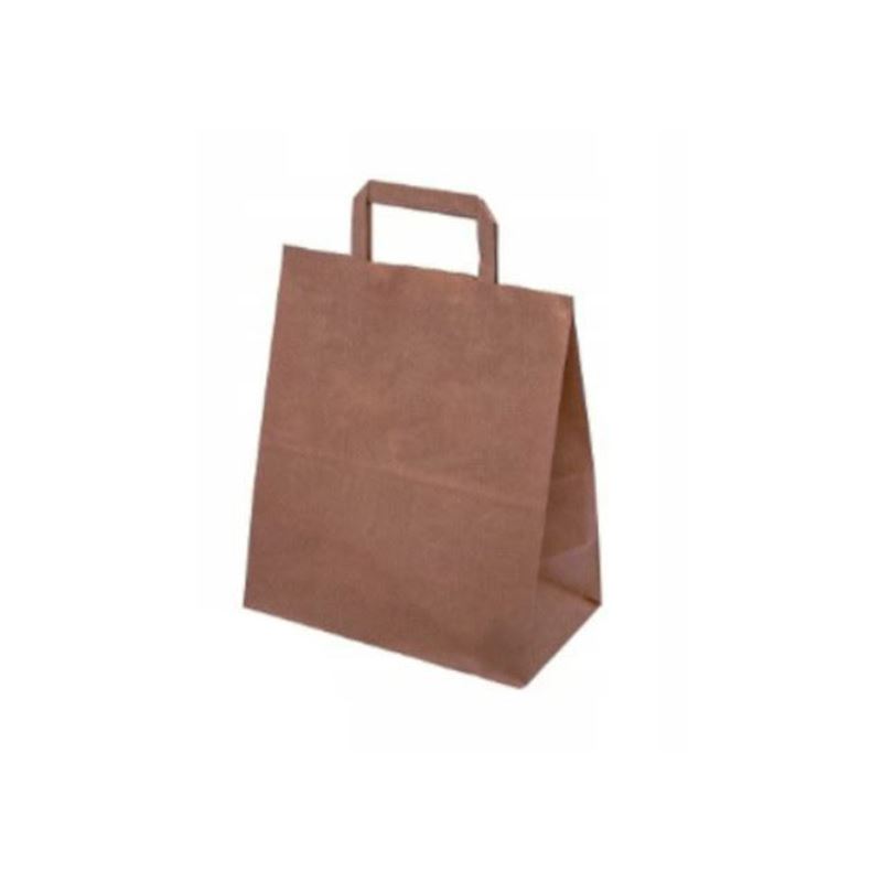 Torba papierowa brązowa z uchem płaskim 260x160x335 250szt