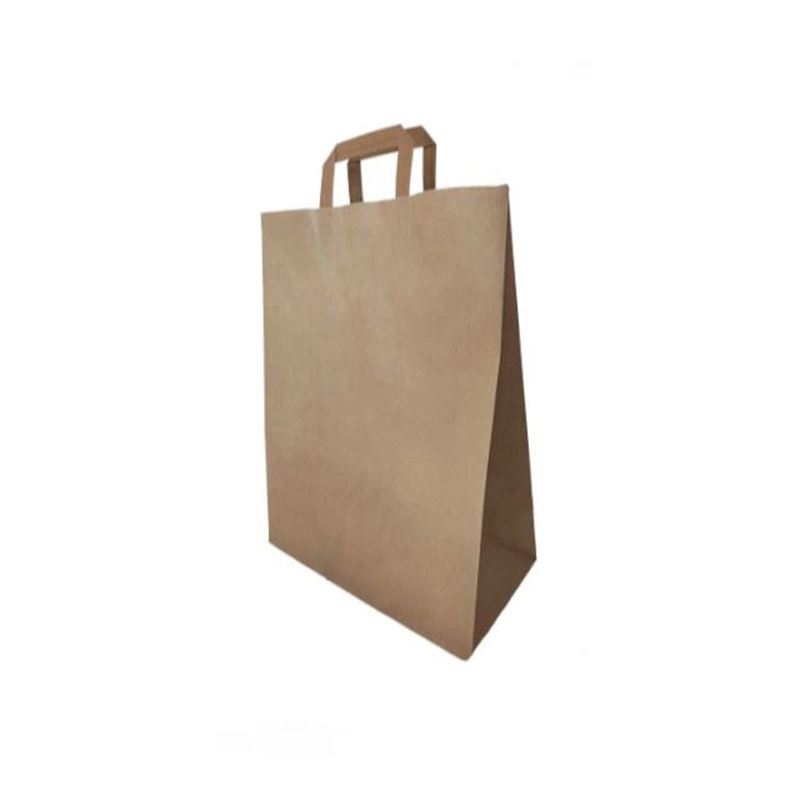 Torba papierowa brązowa z uchem płaskim 360x140x300 250szt