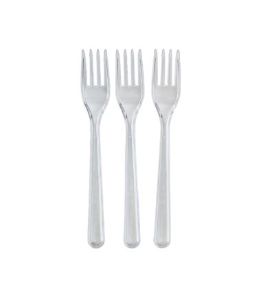 Widelec plastikowy transparentny SUPERIOR 50szt