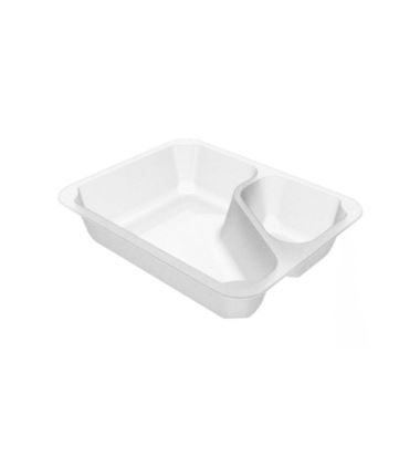 Pojemnik do zgrzewu 227x178x50 mleczny 2-dzielny COLT 320szt